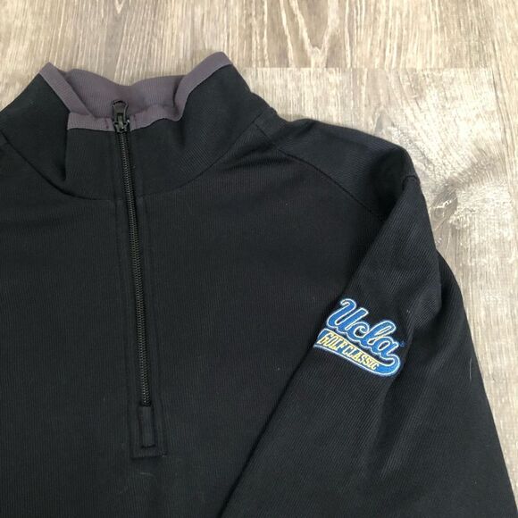 UCLA Golf Classic Echelon 1/4 Zip Black Long Sleeve Athletic Sweater Size Medium - Picture 3 of 9